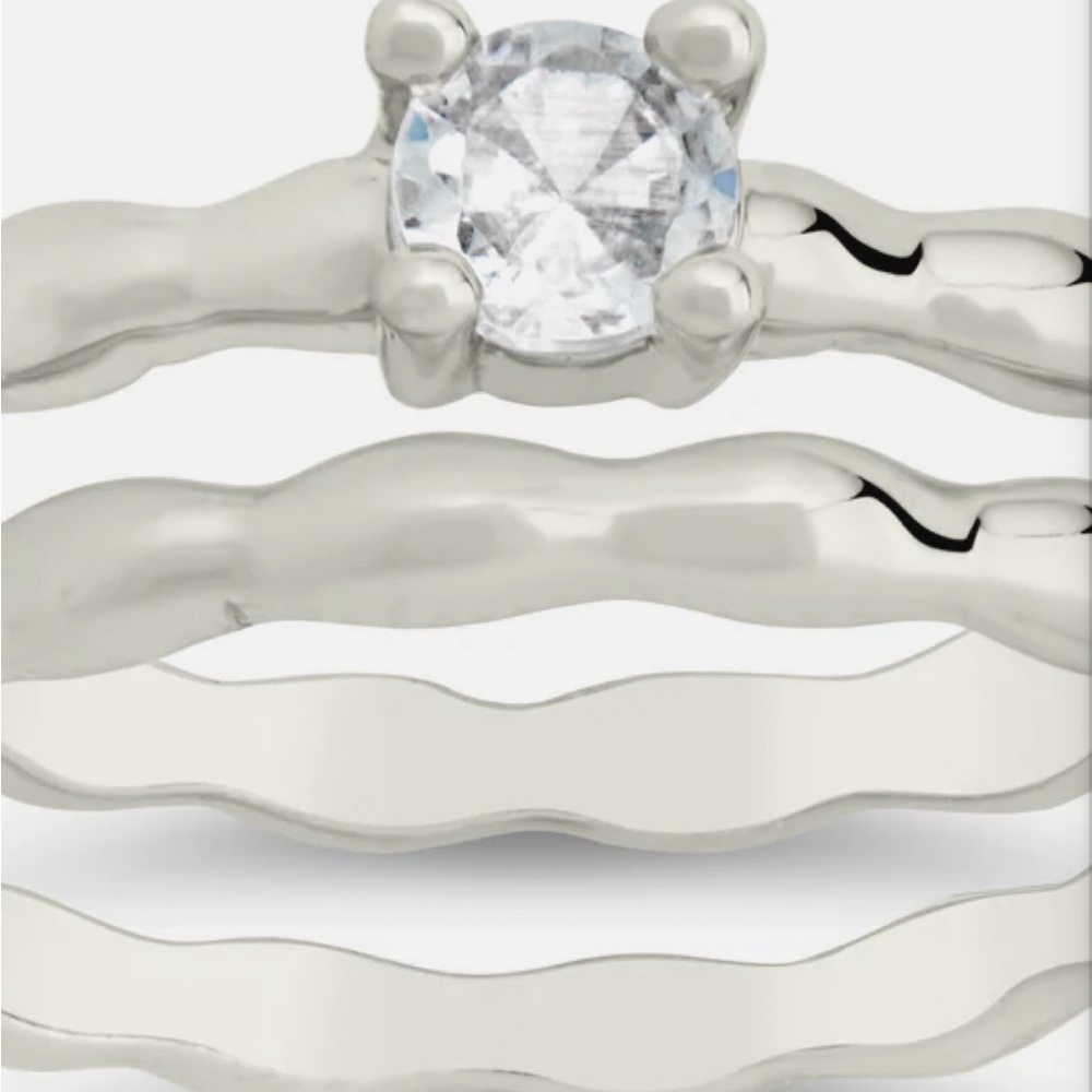 STERLING FOREVER CZ BAND RING SET